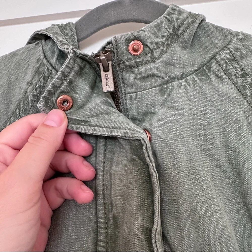 Old Navy Kids Olive‎ Hooded Raincoat